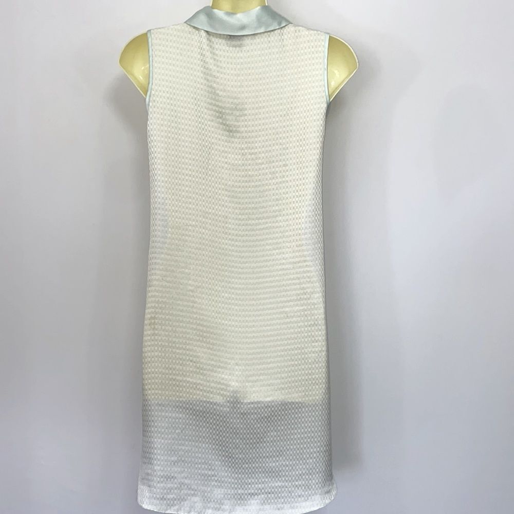 Halston Button Down Mint Green Mini Dress Tunic S… - image 5